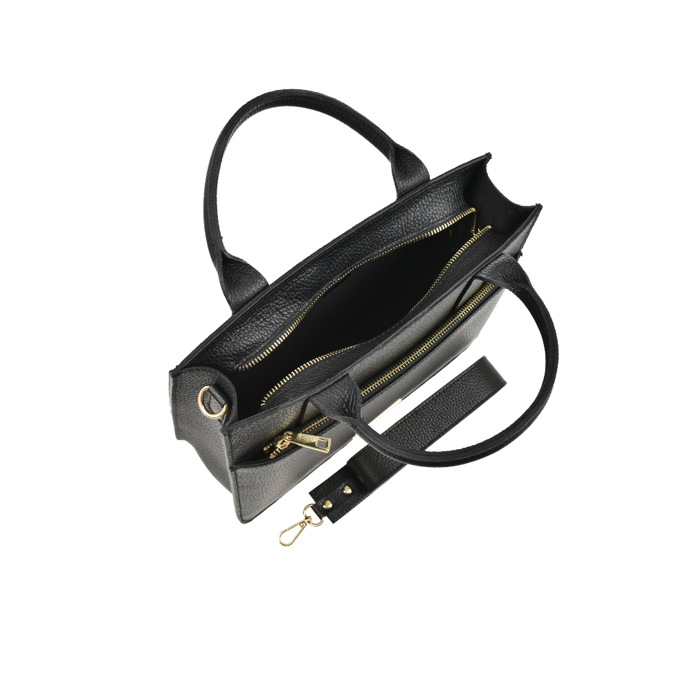 Geanta de mana din piele naturala Antonia Moretti AM1458, Negru, #4, Bagsy