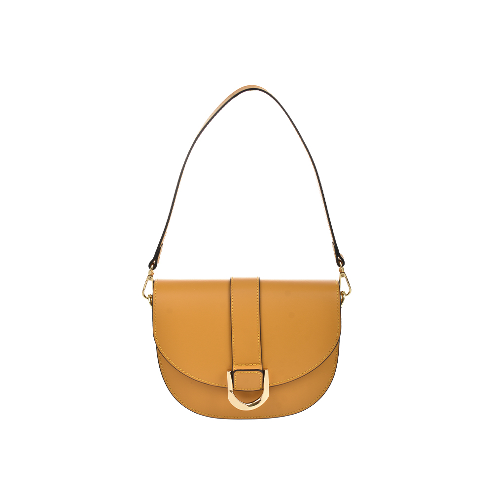 Geanta de mana din  piele naturala Antonia Moretti AM1463, Galben, #1, Bagsy