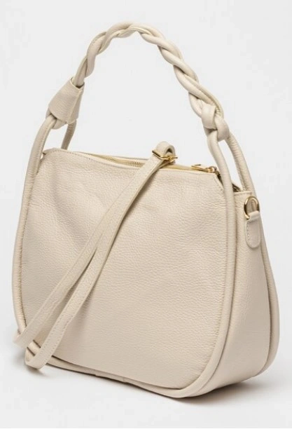 Geanta de mana din piele naturala Chiara Canotti CC1465, Beige, #2, Bagsy