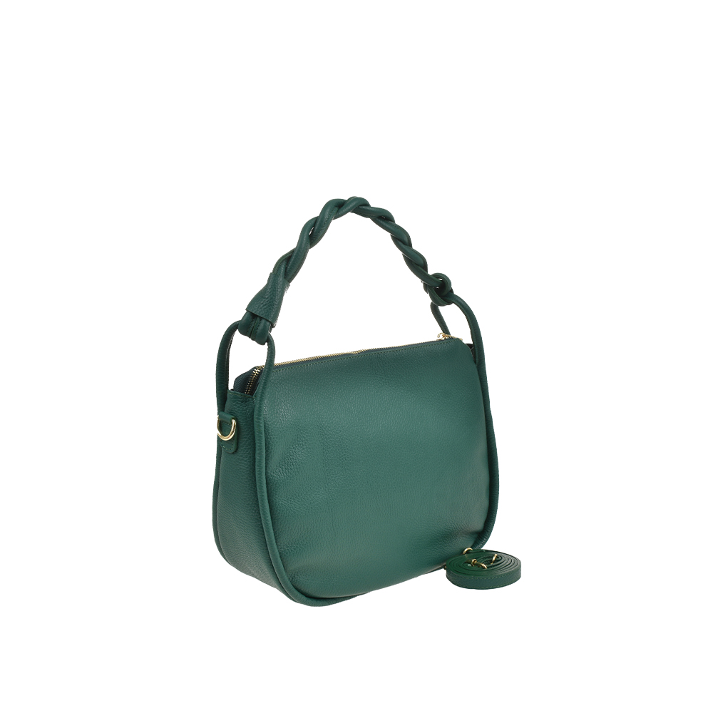 Geanta de mana din piele naturala Chiara Canotti CC1465, Verde, #2, Bagsy