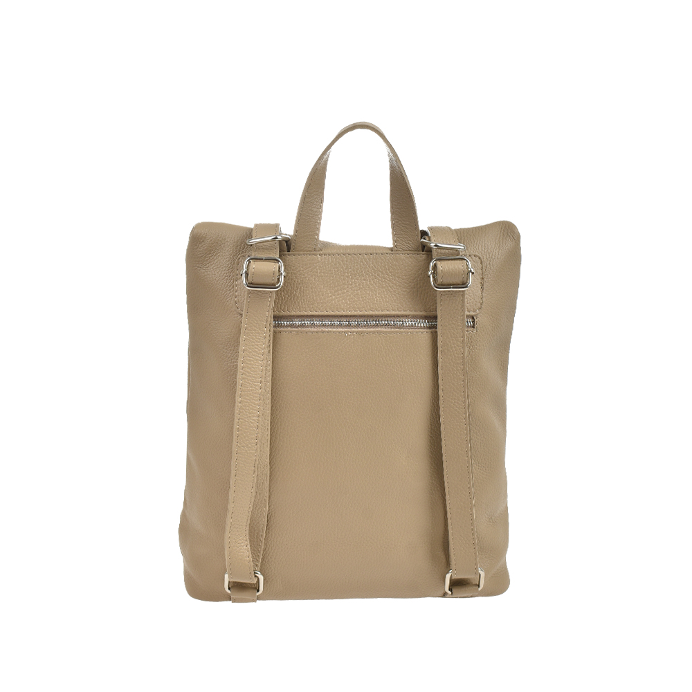 Rucsac dama din piele naturala Antonia Moretti AM1472, Grej, #3, Bagsy