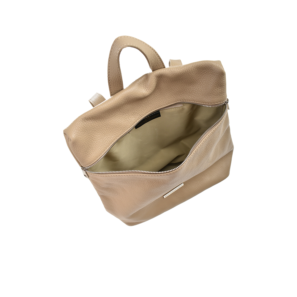 Rucsac dama din piele naturala Antonia Moretti AM1472, Grej, #4, Bagsy