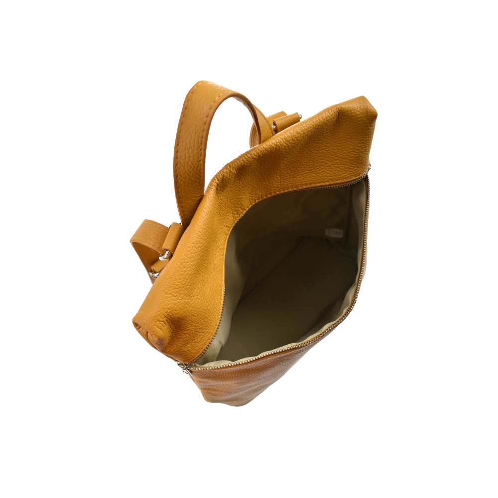 Rucsac dama din piele naturala Antonia Moretti AM1472, Galben, #4, Bagsy