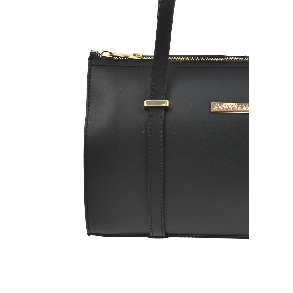 Geanta de umar din piele naturala Antonia Moretti AM1473, Negru, #5, Bagsy