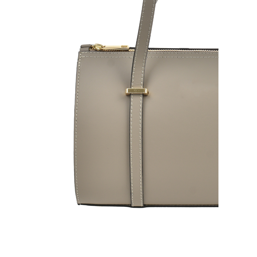 Geanta de umar din piele naturala Antonia Moretti AM1473, Grej, #5, Bagsy