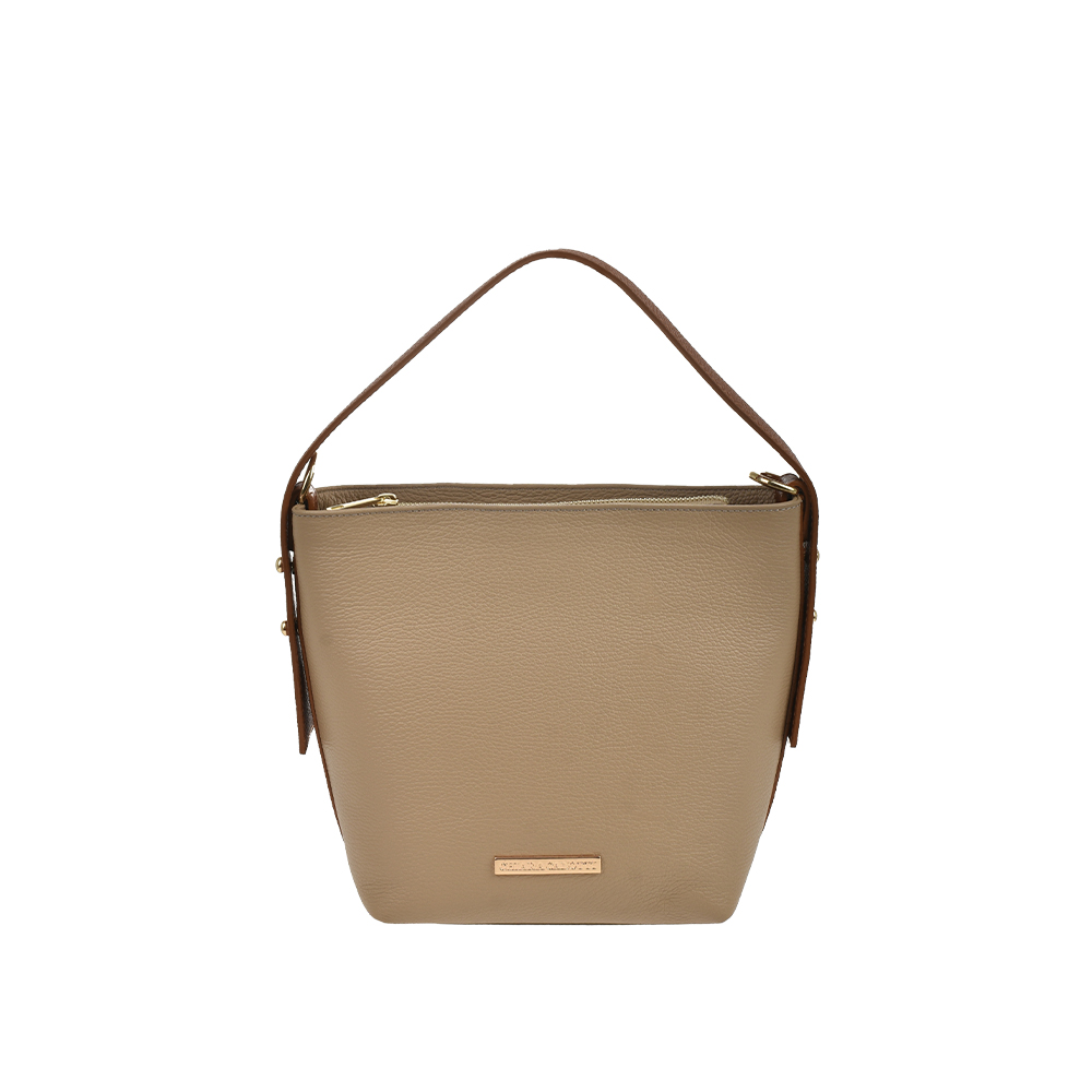 Geanta de mana din piele naturala Chiara Canotti CC1477, Grej, #1, Bagsy