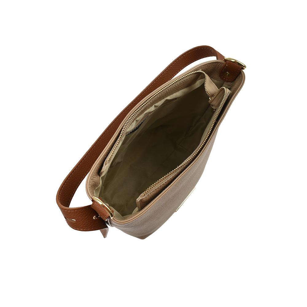 Geanta de mana din piele naturala Chiara Canotti CC1477, Grej, #4, Bagsy