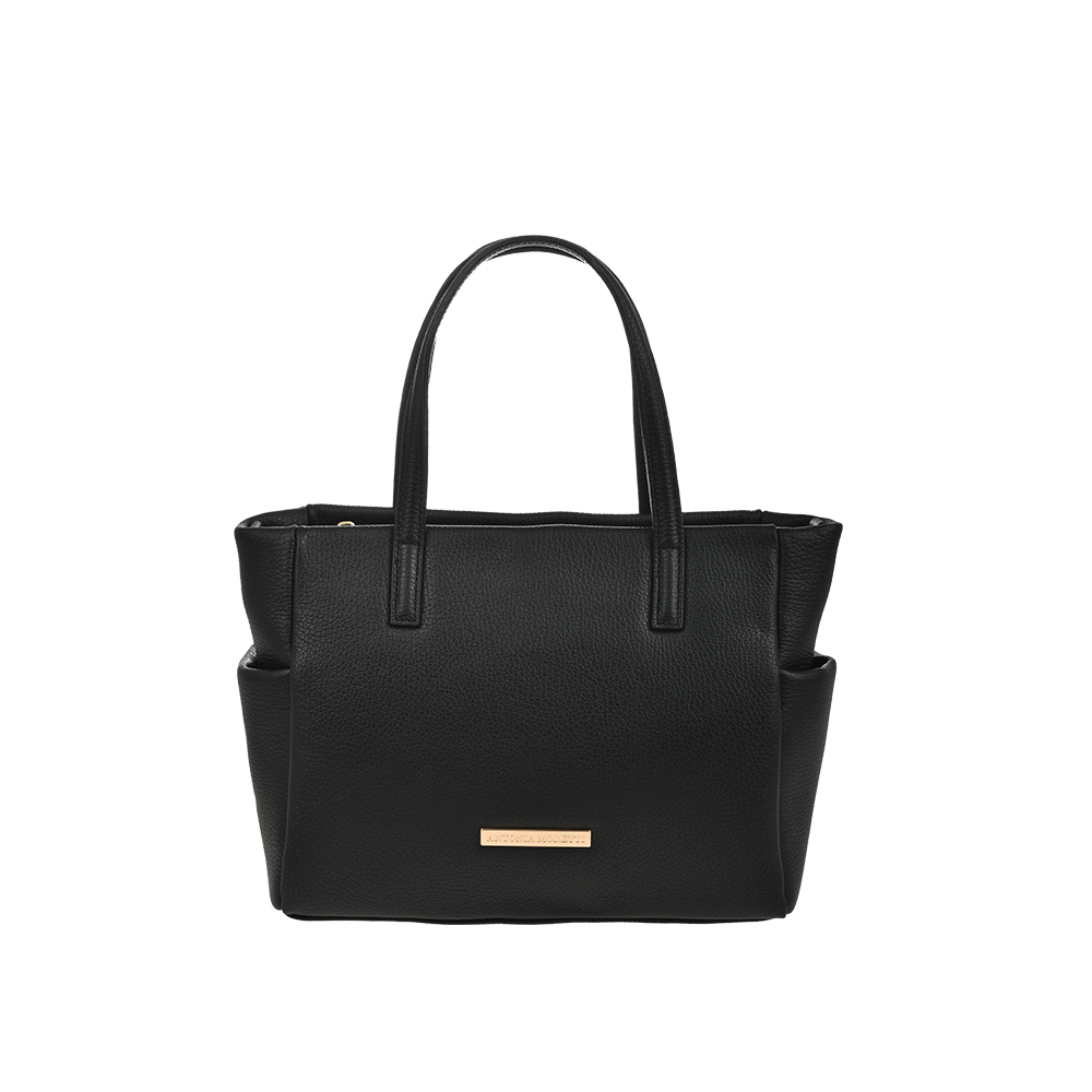 Geanta de mana din piele naturala Antonia Moretti AM1478, Negru, #1, Bagsy