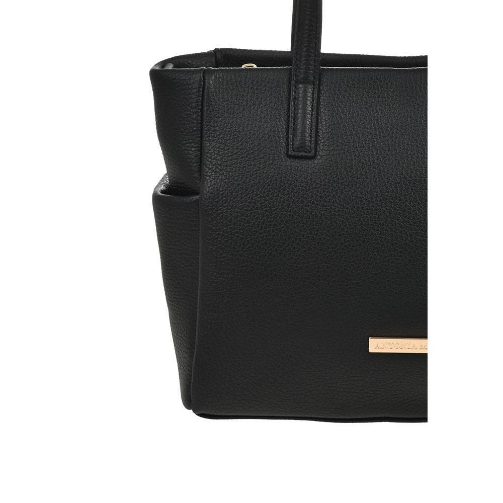 Geanta de mana din piele naturala Antonia Moretti AM1478, Negru, #5, Bagsy