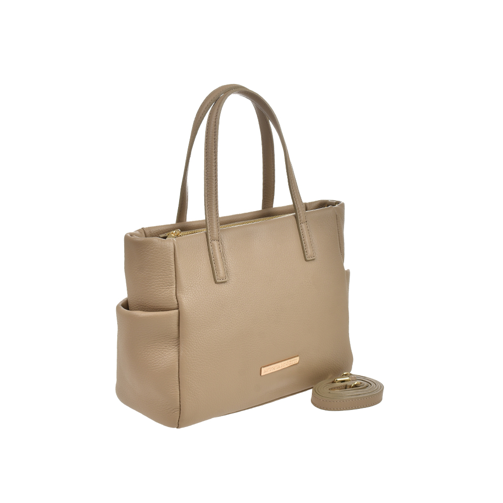 Geanta de mana din piele naturala Antonia Moretti AM1478, Grej, #2, Bagsy