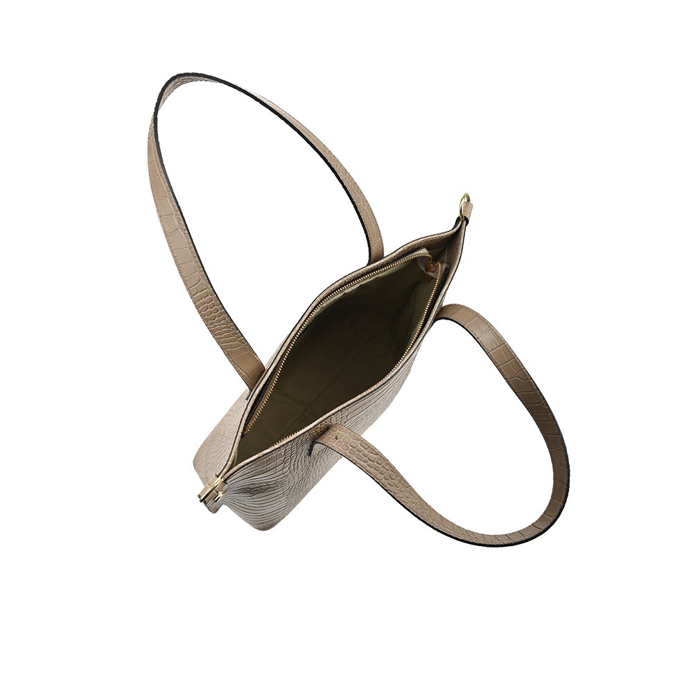 Geanta de mana din piele naturala Chiara Canotti CC1480, Grej, #4, Bagsy