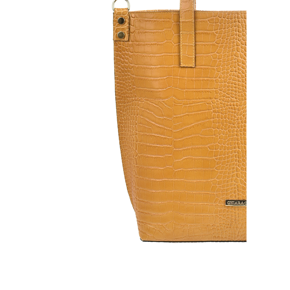 Geanta de mana din piele naturala Chiara Canotti CC1480, Galben, #5, Bagsy