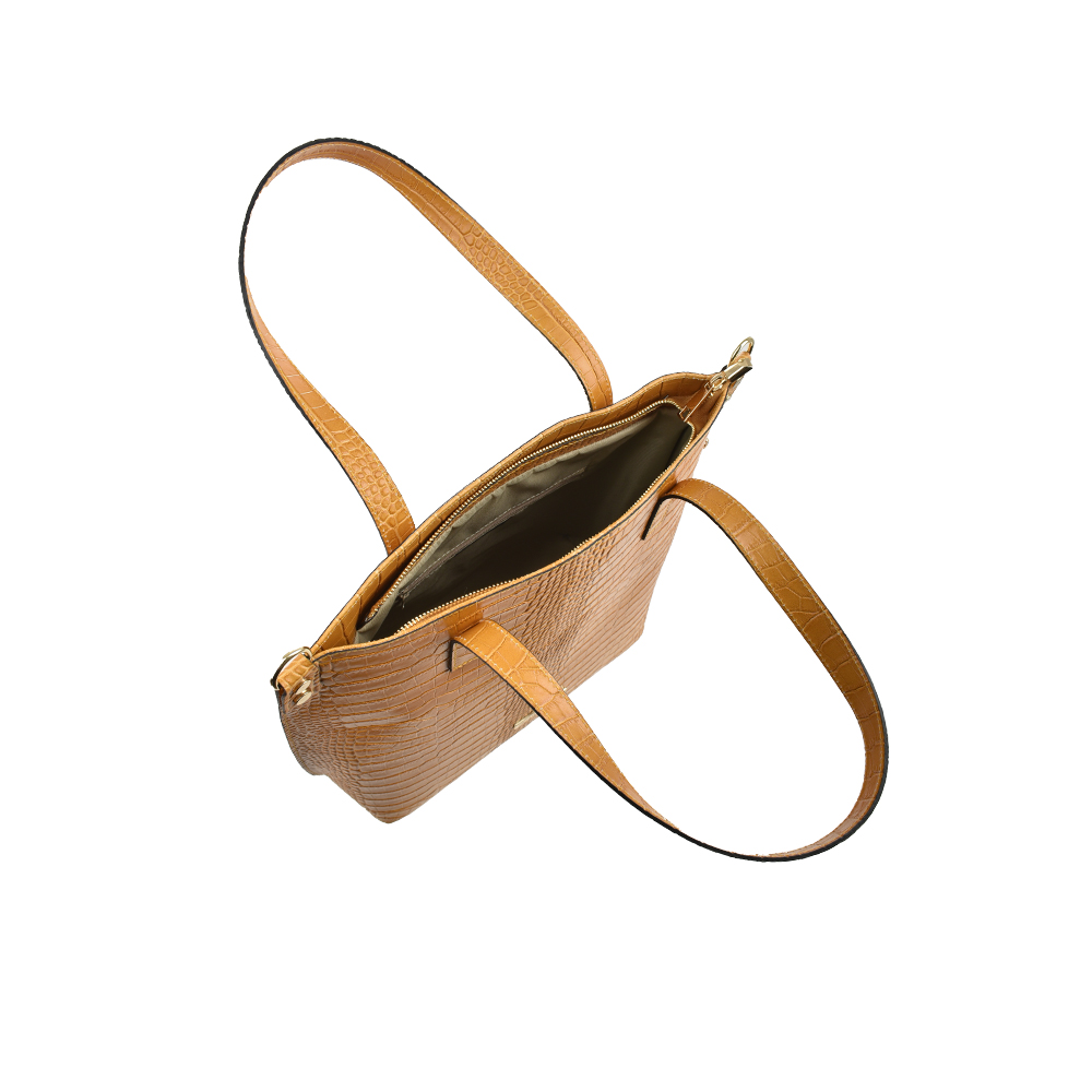 Geanta de mana din piele naturala Chiara Canotti CC1480, Galben, #4, Bagsy