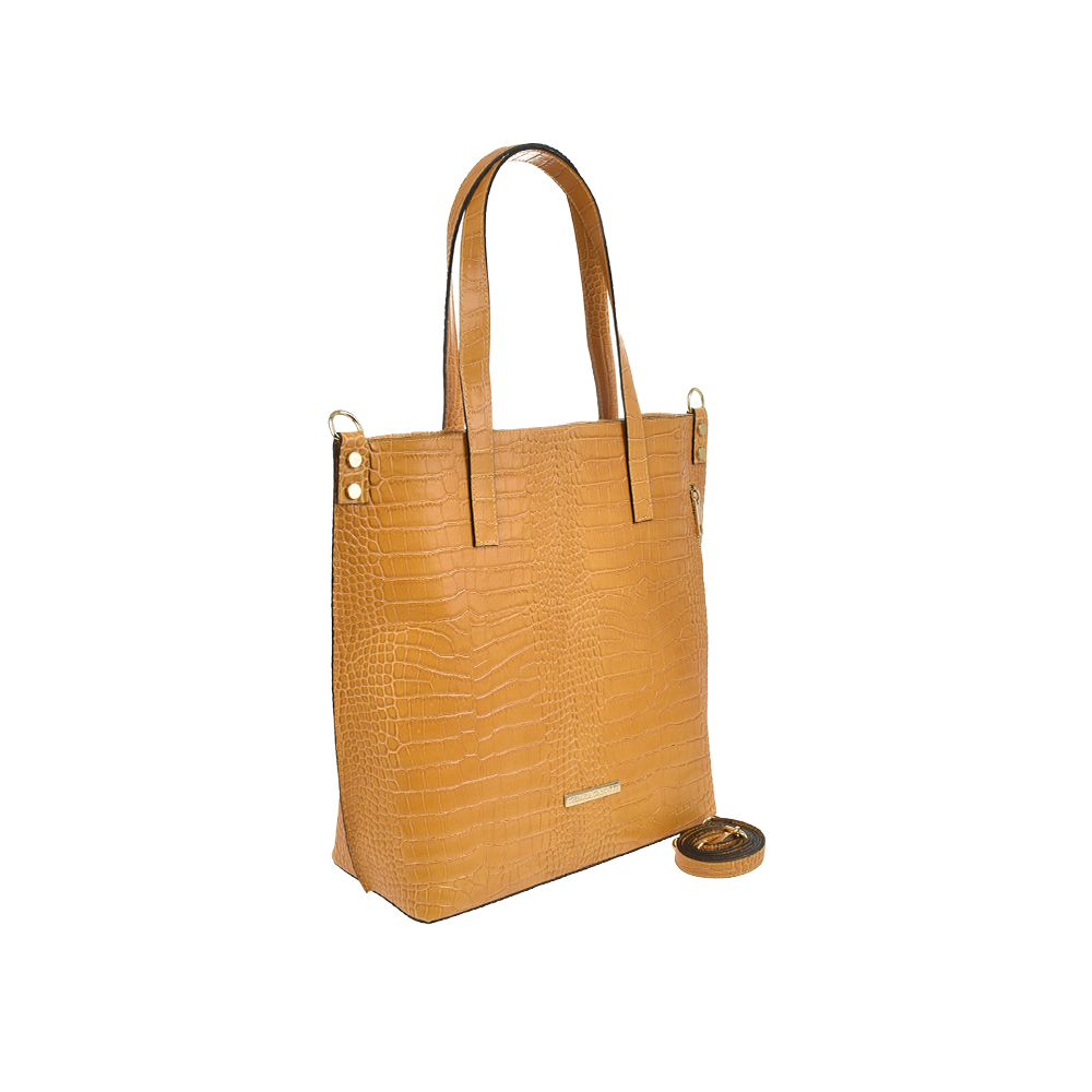 Geanta de mana din piele naturala Chiara Canotti CC1480, Galben, #2, Bagsy