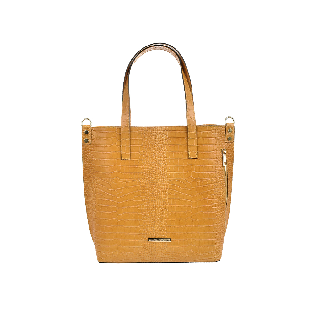 Geanta de mana din piele naturala Chiara Canotti CC1480, Galben, #1, Bagsy