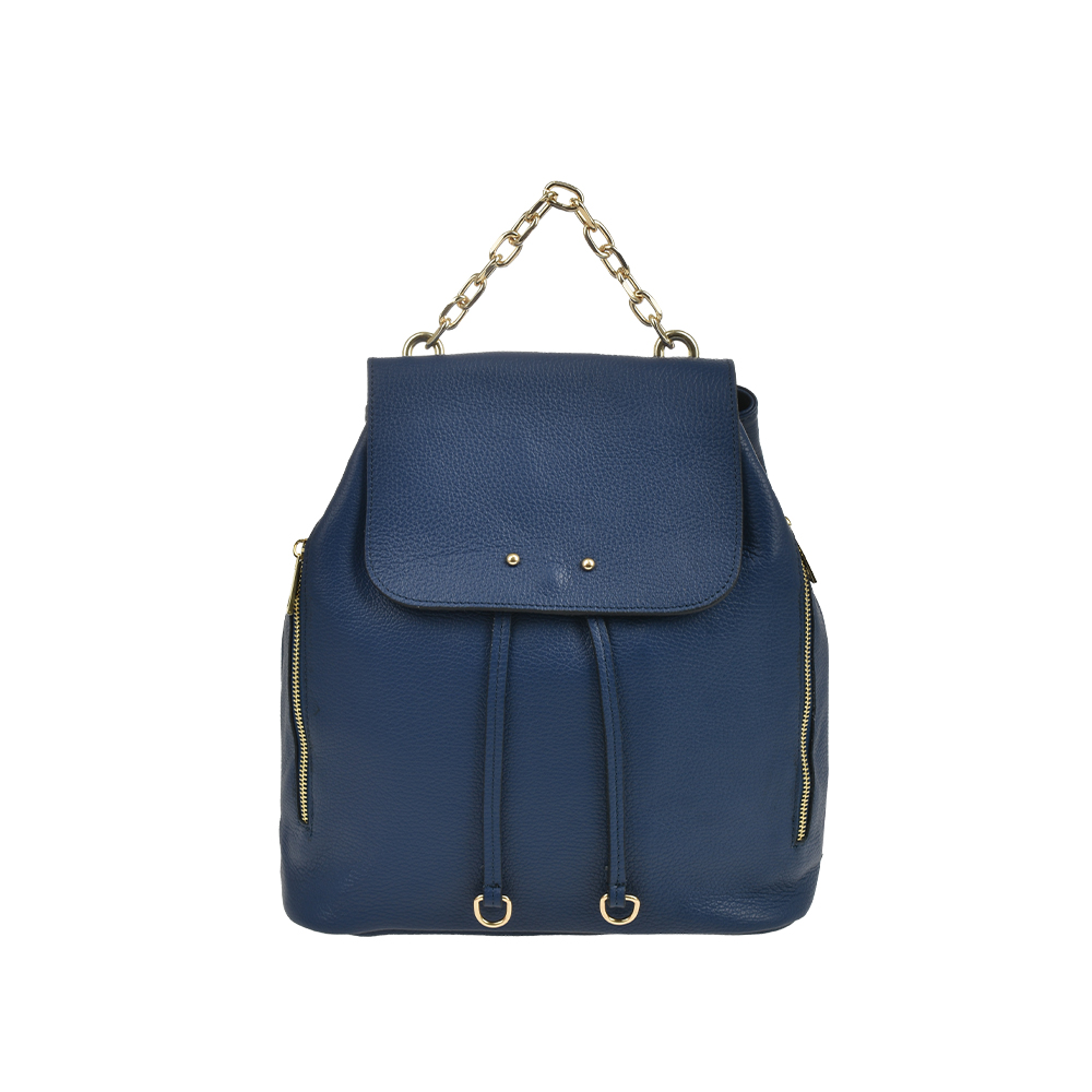 Rucsac dama din piele naturala Antonia Moretti AM1481, Albastru inchis, #1, Bagsy