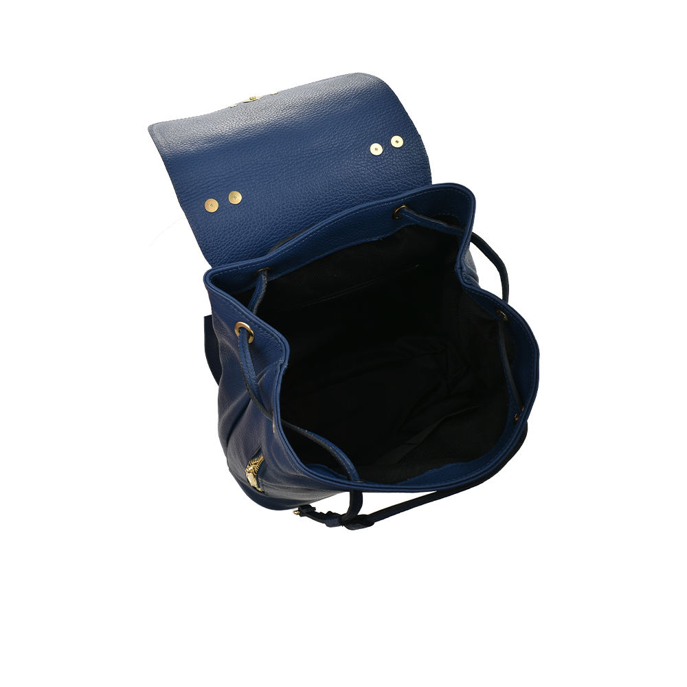 Rucsac dama din piele naturala Antonia Moretti AM1481, Albastru inchis, #4, Bagsy