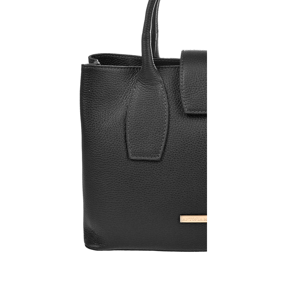 Geanta dama din piele naturala Antonia Moretti AM1488, Negru, #5, Bagsy