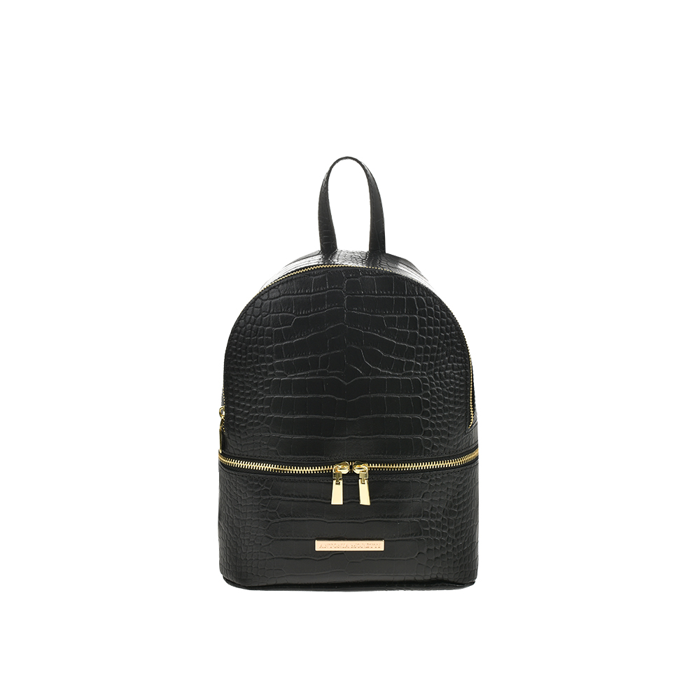 Rucsac dama din piele naturala Antonia Moretti AM1489, Negru, #1, Bagsy