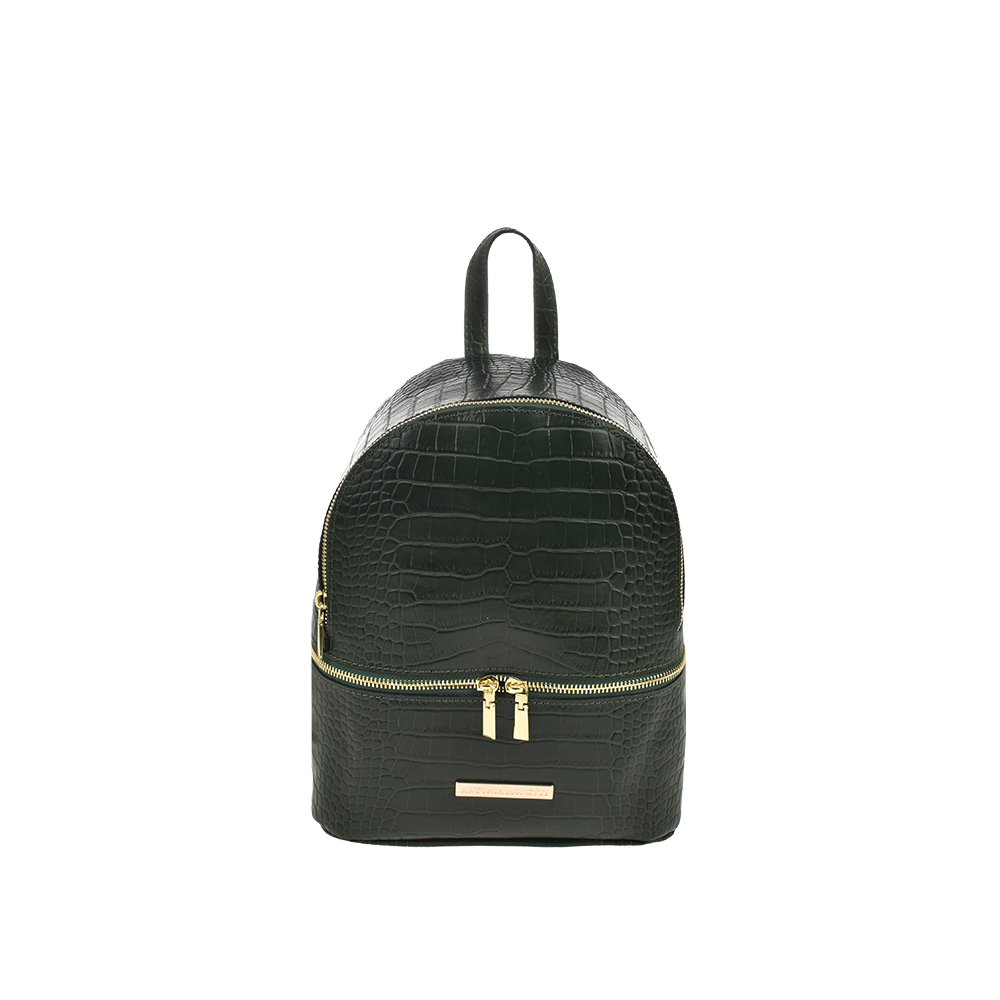 Rucsac dama din piele naturala Antonia Moretti AM1489, Verde, #1, Bagsy