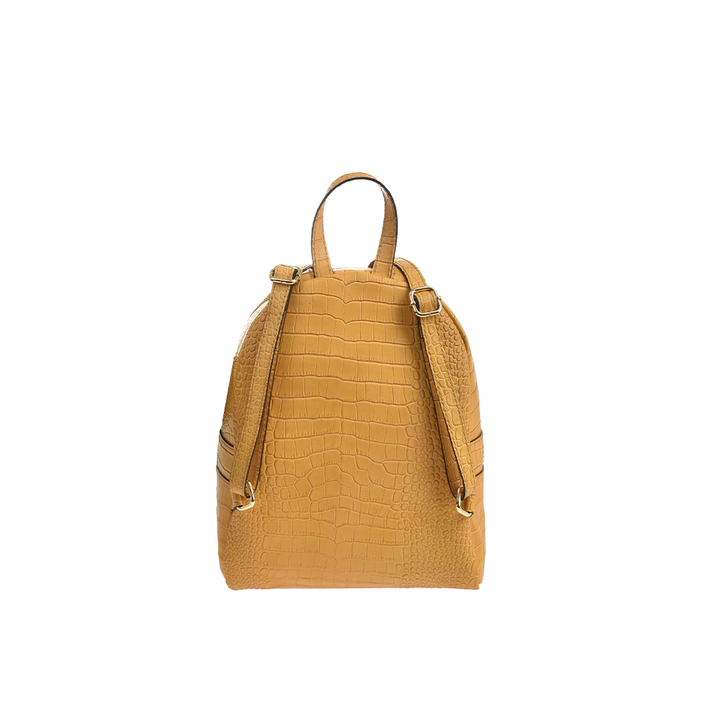 Rucsac dama din piele naturala Antonia Moretti AM1489, Galben, #3, Bagsy