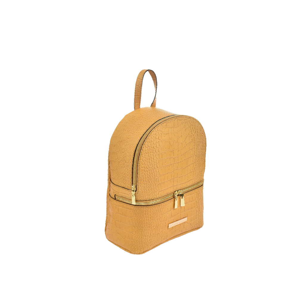 Rucsac dama din piele naturala Antonia Moretti AM1489, Galben, #2, Bagsy