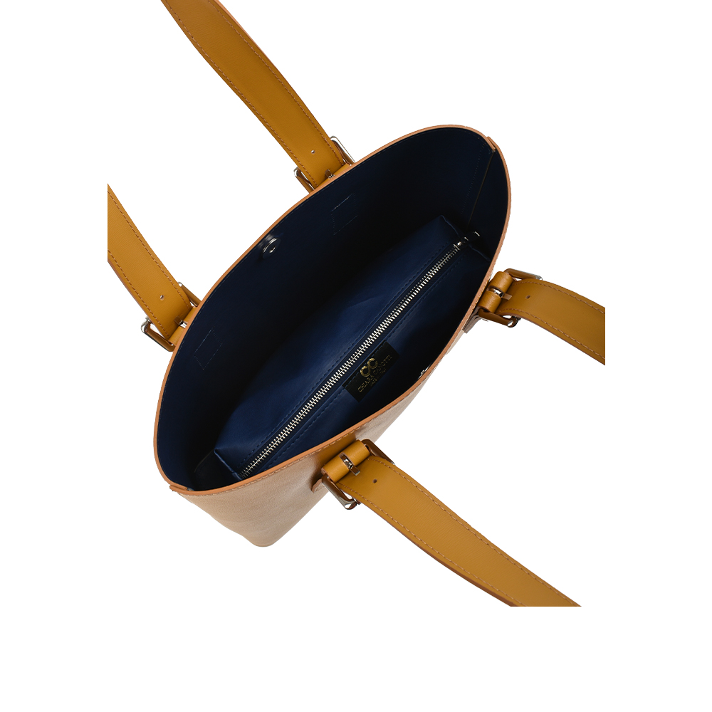 Geanta de mana din piele naturala Chiara Canotti CC1490, Galben, #4, Bagsy