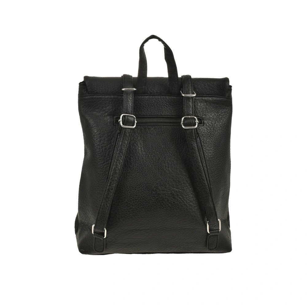 Rucsac dama din piele ecologica Francesca Rossi FR6412, Negru, #3, Bagsy