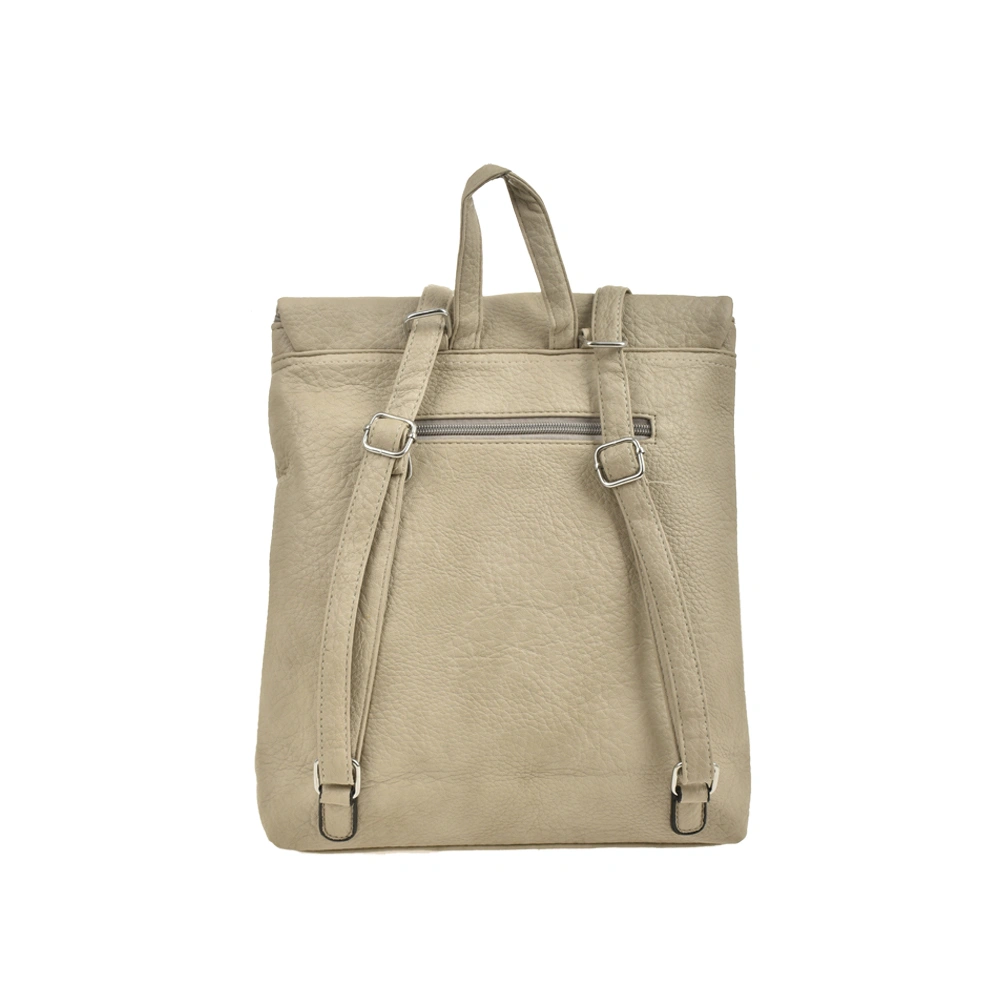 Rucsac dama din piele ecologica Francesca Rossi FR6412, Gri, Nr. 3, Bagsy