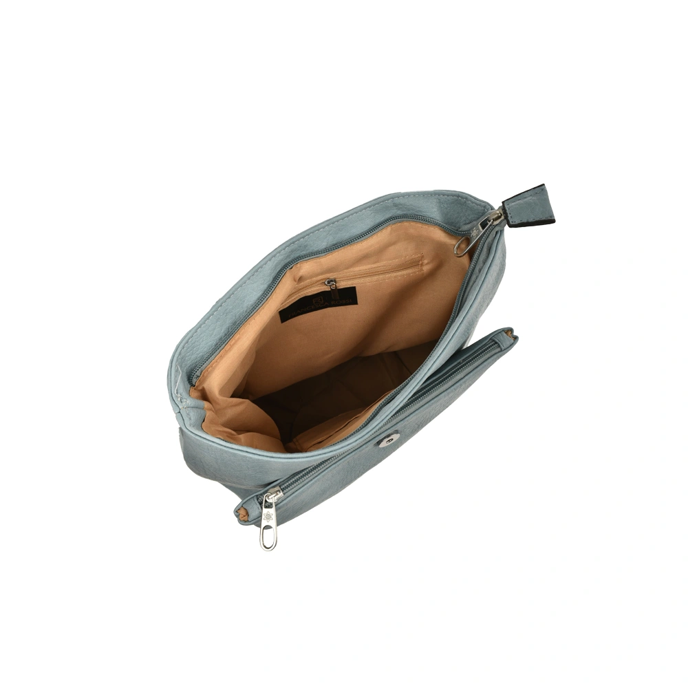 Rucsac dama din piele ecologica Francesca Rossi FR6412, Albastru deschis, #4, Bagsy