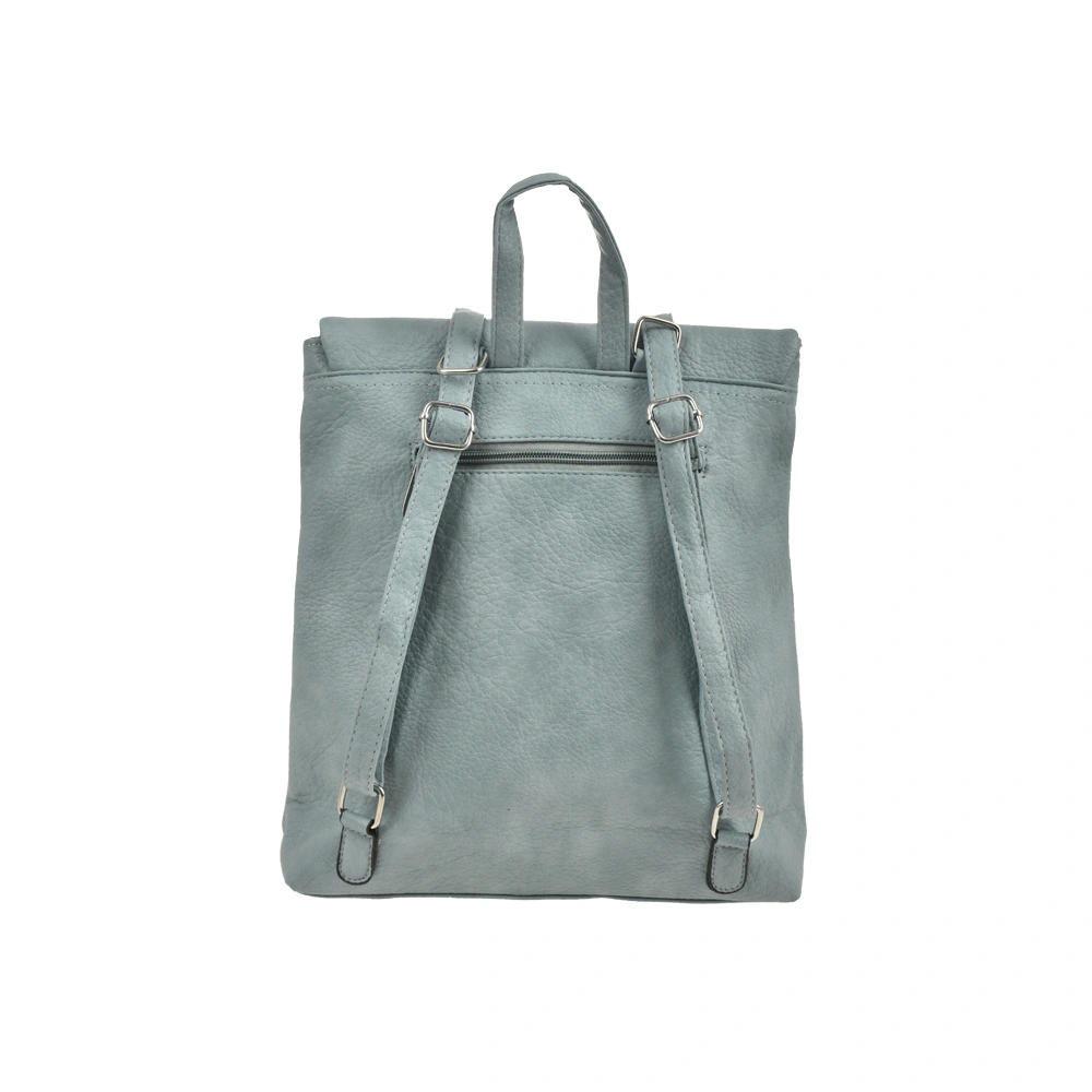 Rucsac dama din piele ecologica Francesca Rossi FR6412, Albastru deschis, #3, Bagsy