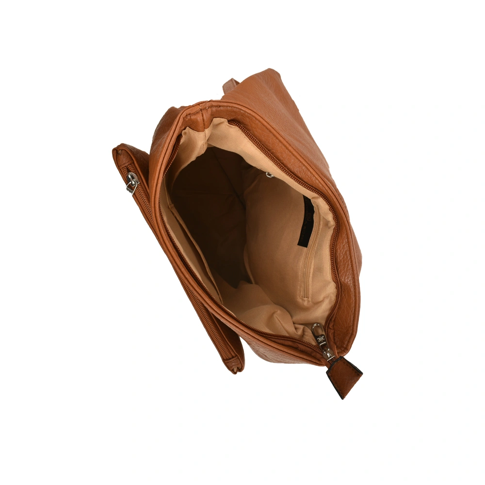 Rucsac dama din piele ecologica Francesca Rossi FR6412, Maro, Nr. 4, Bagsy