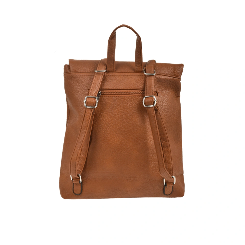 Rucsac dama din piele ecologica Francesca Rossi FR6412, Maro, Nr. 3, Bagsy