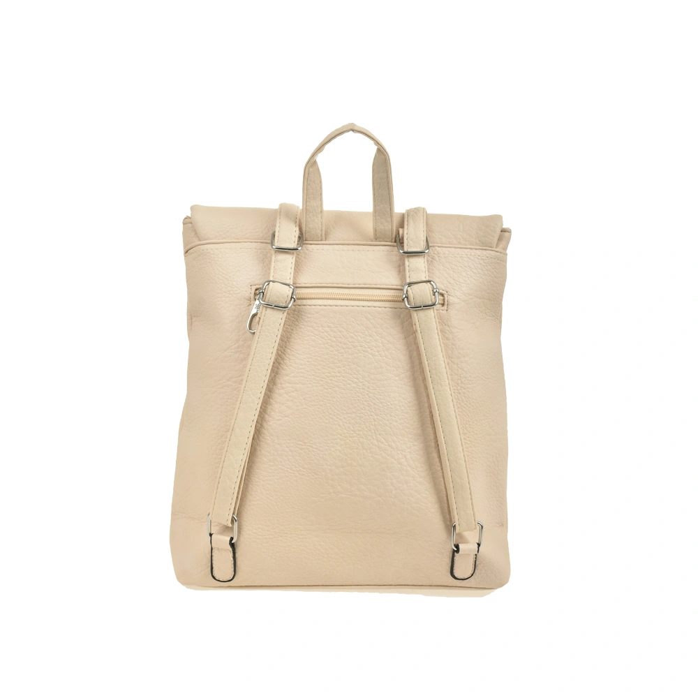 Rucsac dama din piele ecologica Francesca Rossi FR6412, Bej, #3, Bagsy