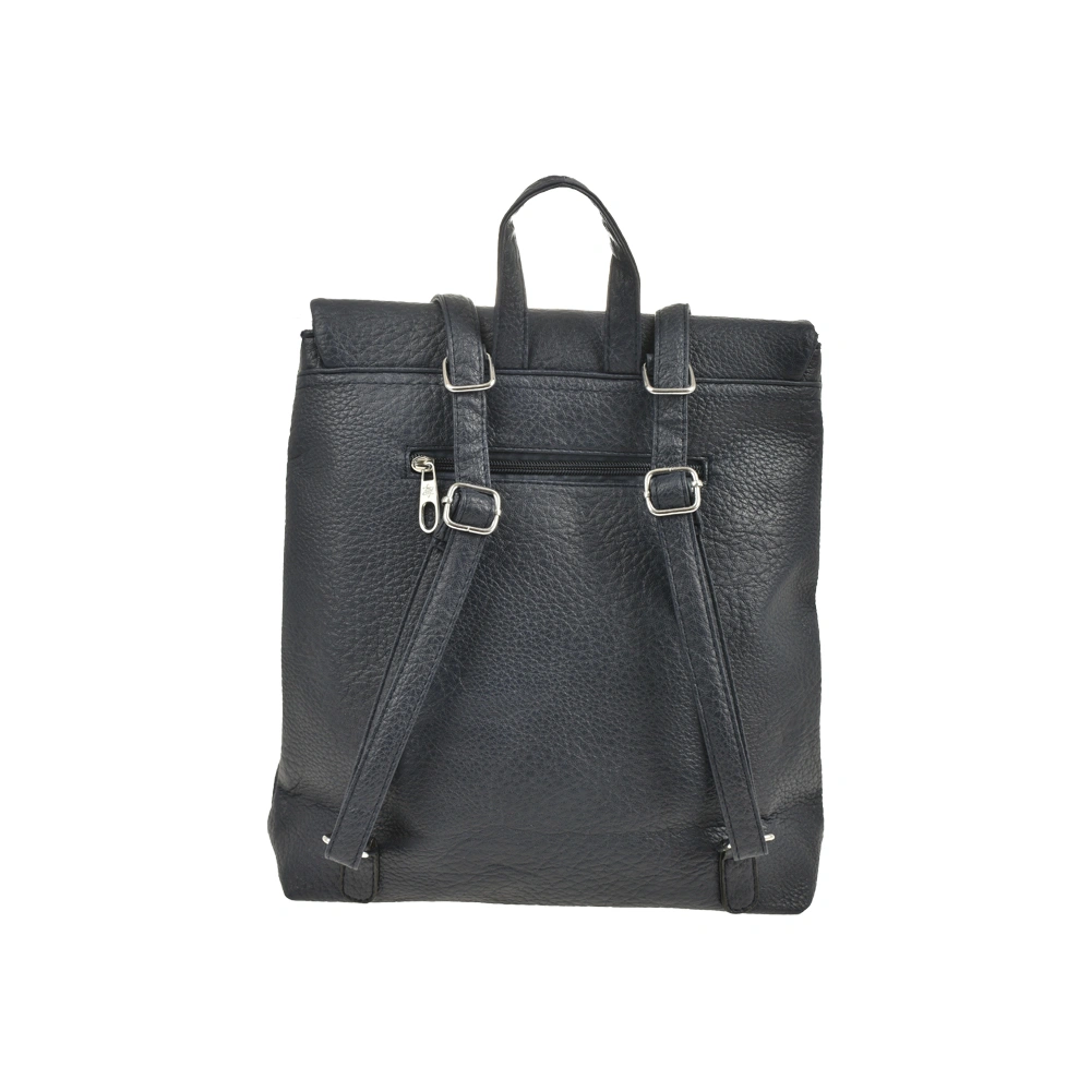 Rucsac dama din piele ecologica Francesca Rossi FR6412, Albastru inchis, #3, Bagsy