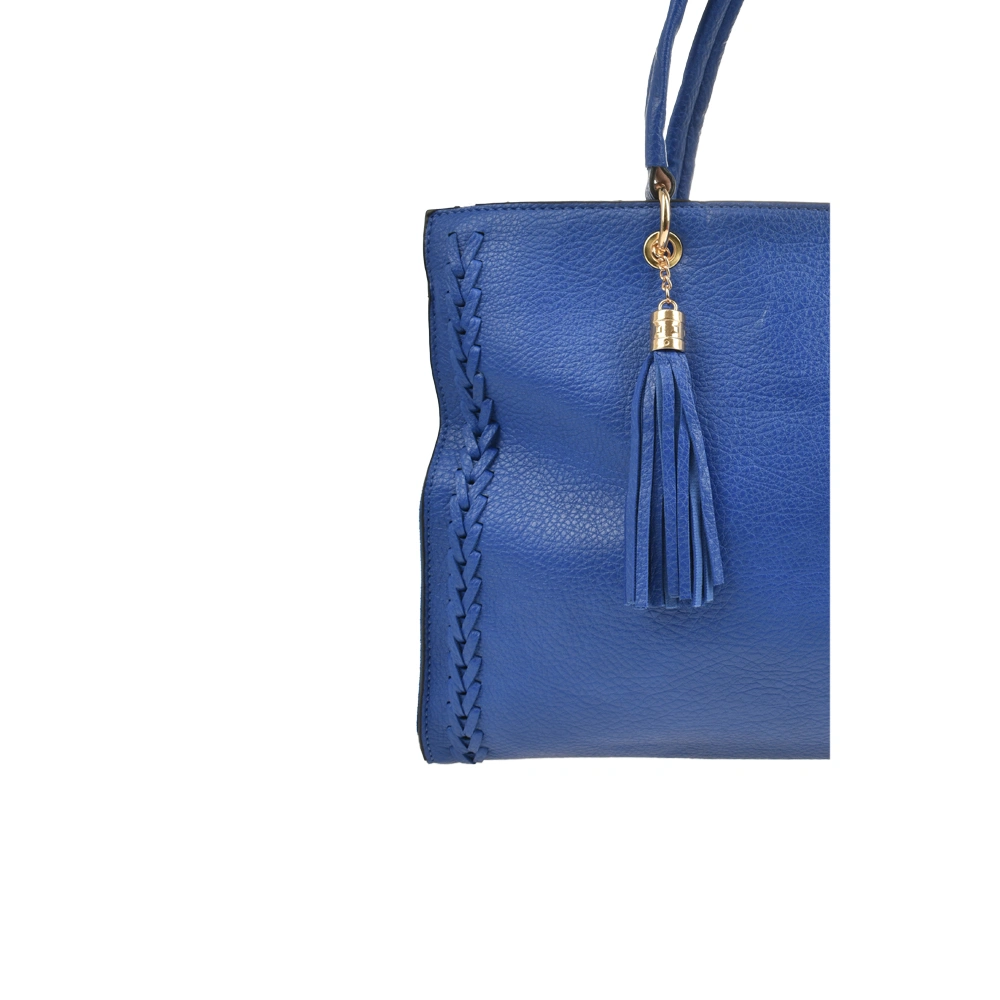 Geanta de mana din piele ecologica Francesca Rossi FR6416, Albastru Inchis, #5, Bagsy