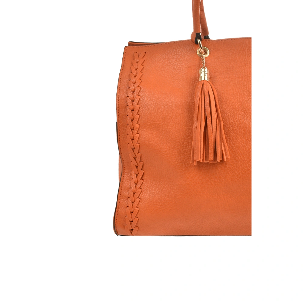 Geanta de mana din piele ecologica Francesca Rossi FR6416, Portocaliu, #5, Bagsy
