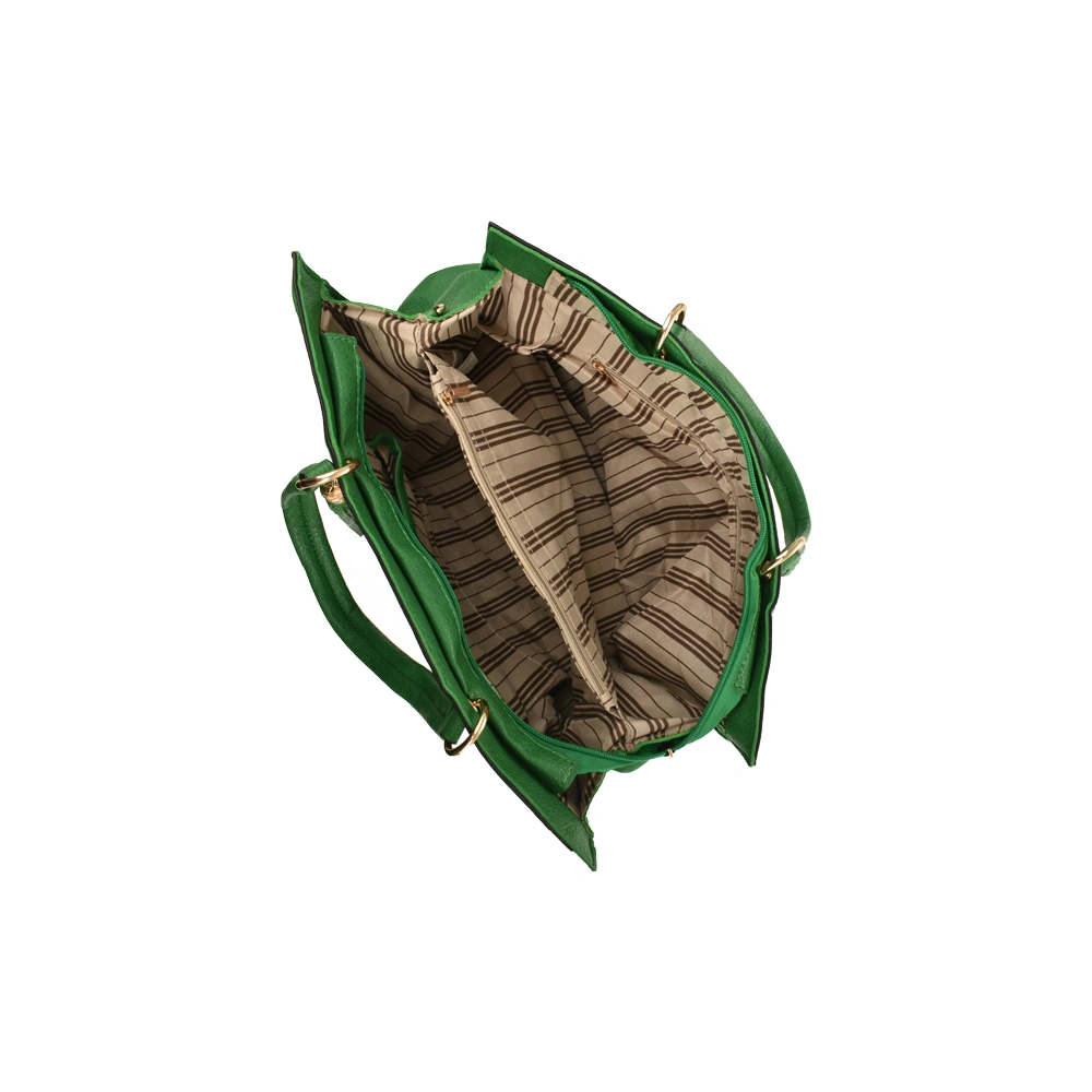 Geanta de mana din piele ecologica Francesca Rossi FR6416, Verde, #4, Bagsy