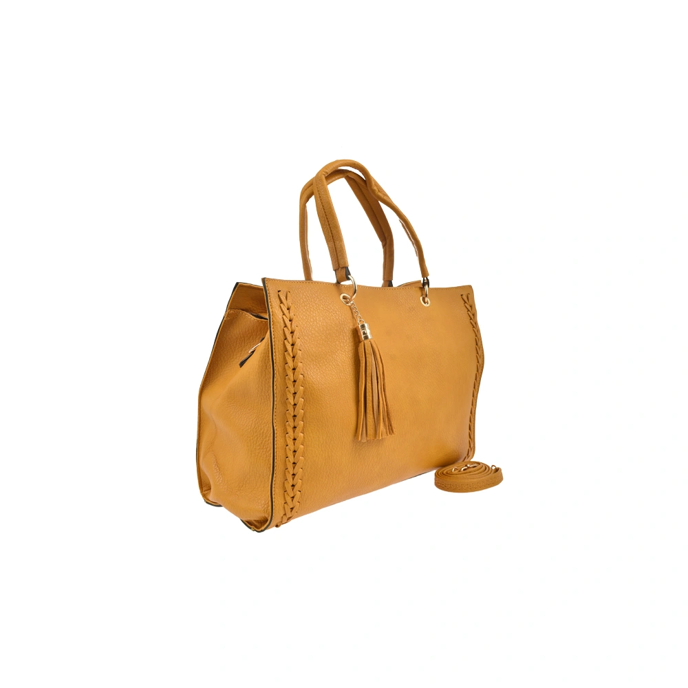 Geanta de mana din piele ecologica Francesca Rossi FR6416, Galben, Nr. 2, Bagsy