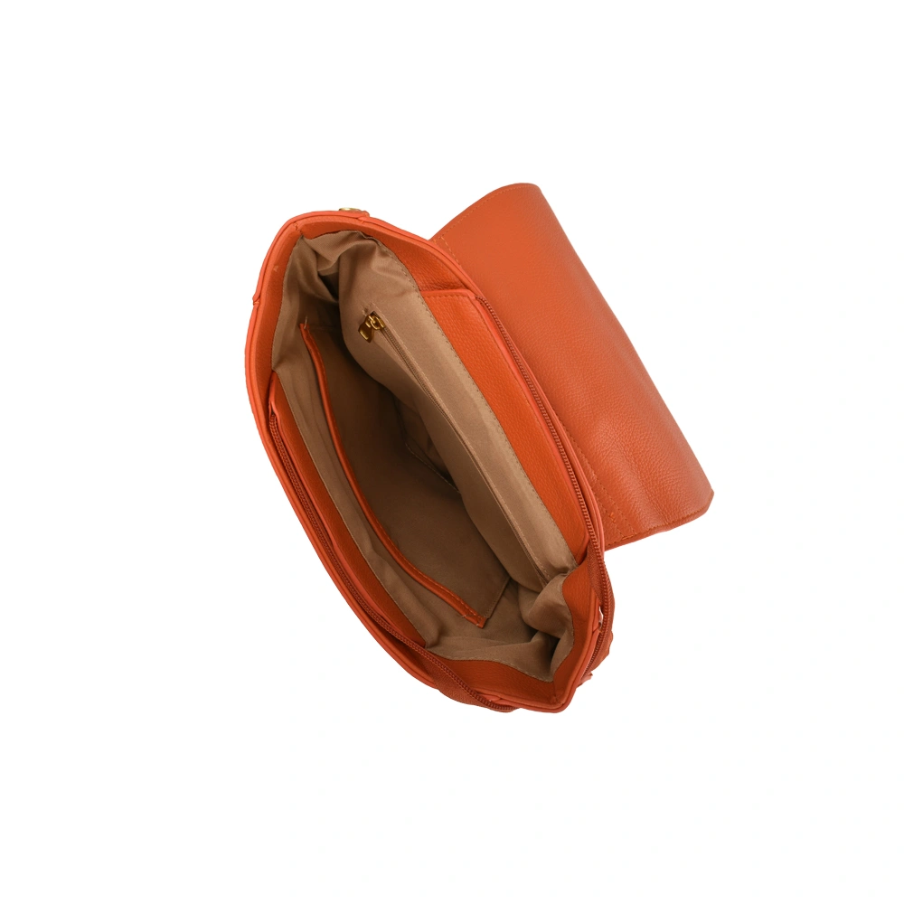 Rucsaca dama din piele ecologica Francesca Rossi FR6423, Portocaliu, Nr. 4, Bagsy