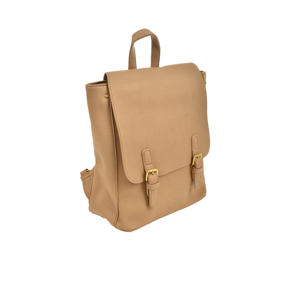 Rucsaca dama din piele ecologica Francesca Rossi FR6423, Maro deschis, Nr. 2, Bagsy