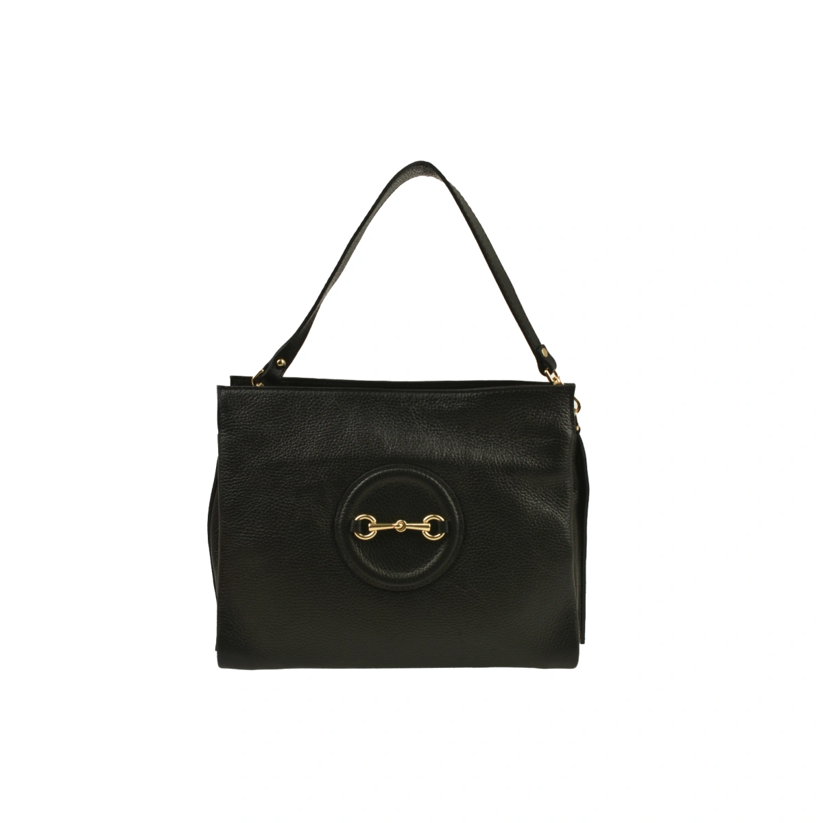 Geanta de umar din piele naturala Antonia Moretti AM1522, Negru, #1, Bagsy