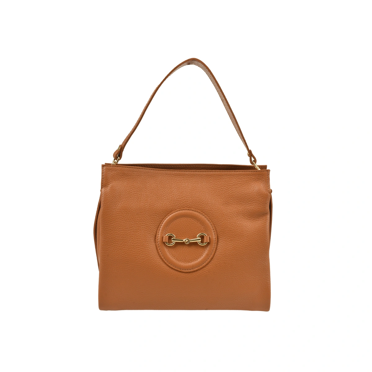 Geanta de umar din piele naturala Antonia Moretti AM1522, Cognac, #1, Bagsy