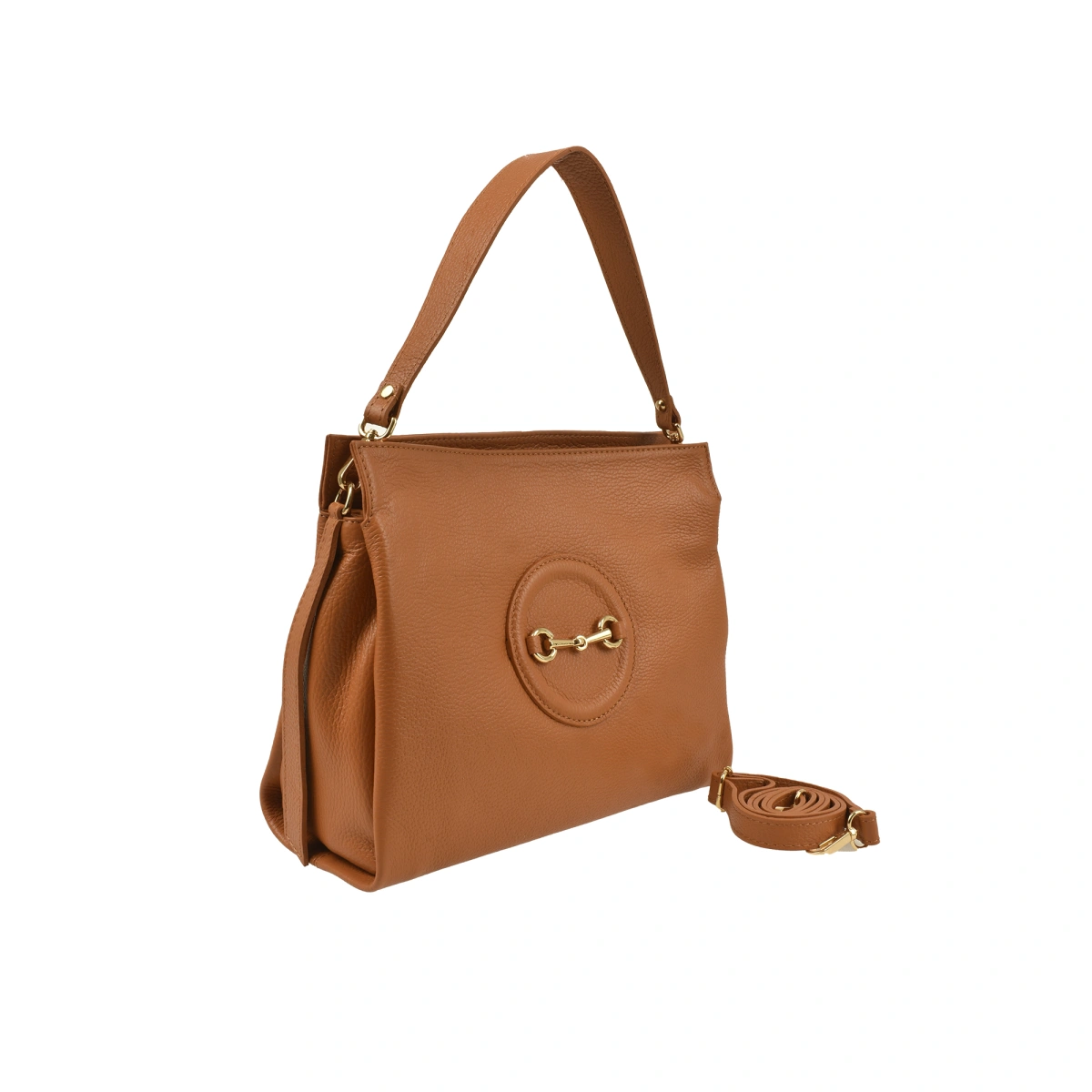 Geanta de umar din piele naturala Antonia Moretti AM1522, Cognac, #2, Bagsy