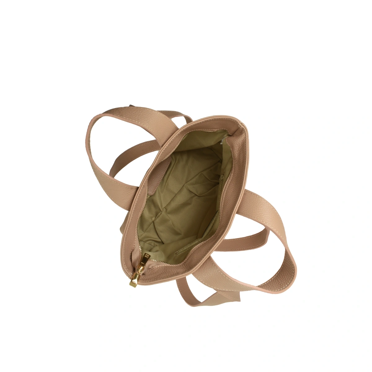 Geanta de umar din piele naturala Antonia Moretti AM1523, Cipria, #4, Bagsy