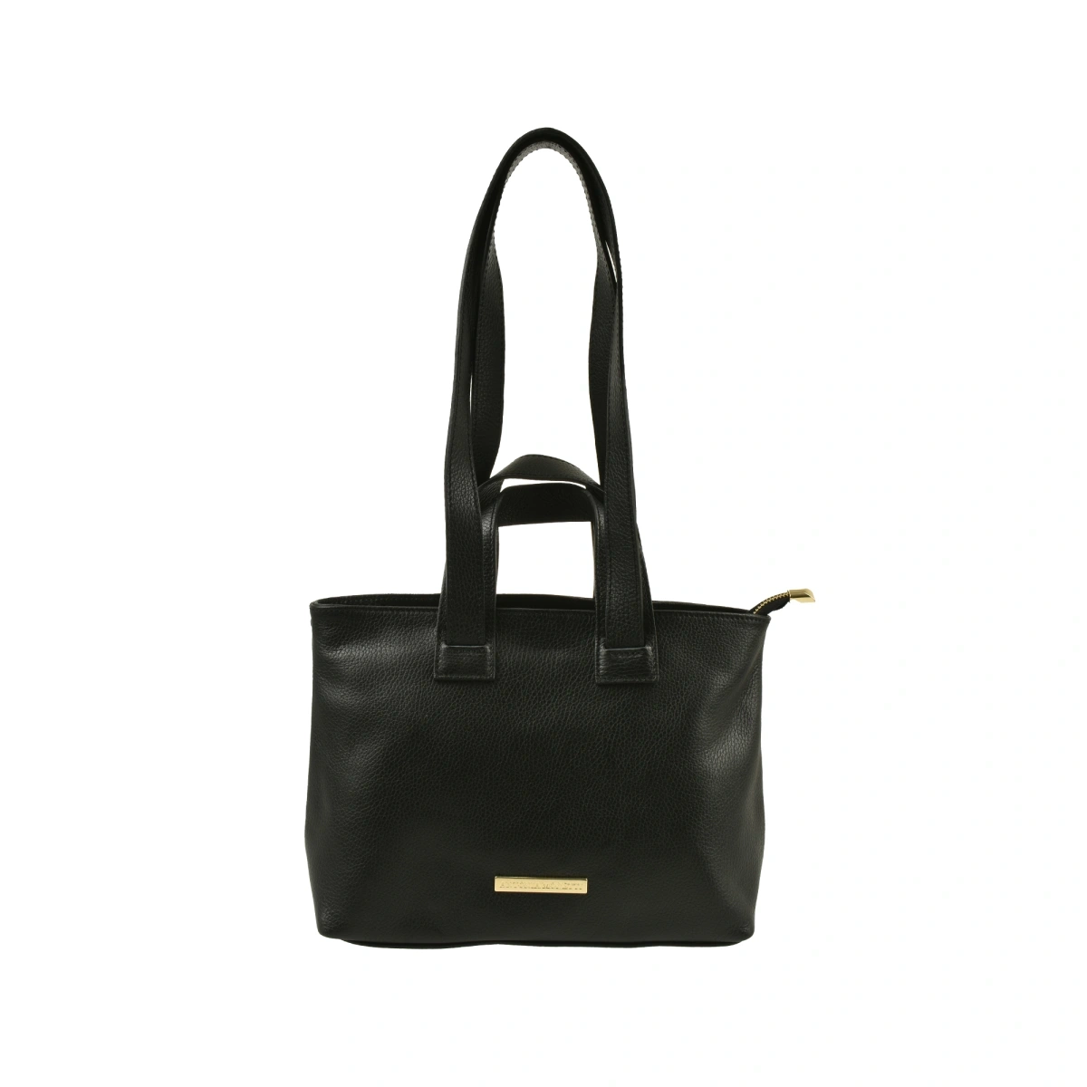 Geanta de umar din piele naturala Antonia Moretti AM1523, Negru, #1, Bagsy