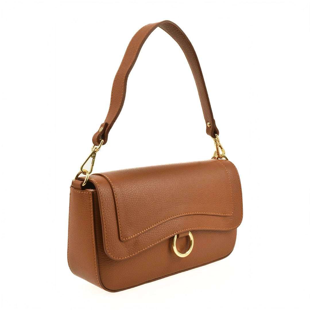 Geanta de umar din piele naturala Antonia Moretti AM1524, Cognac, #2, Bagsy