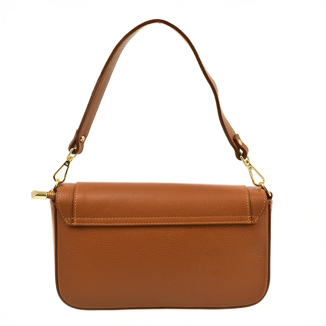 Geanta de umar din piele naturala Antonia Moretti AM1524, Cognac, #3, Bagsy