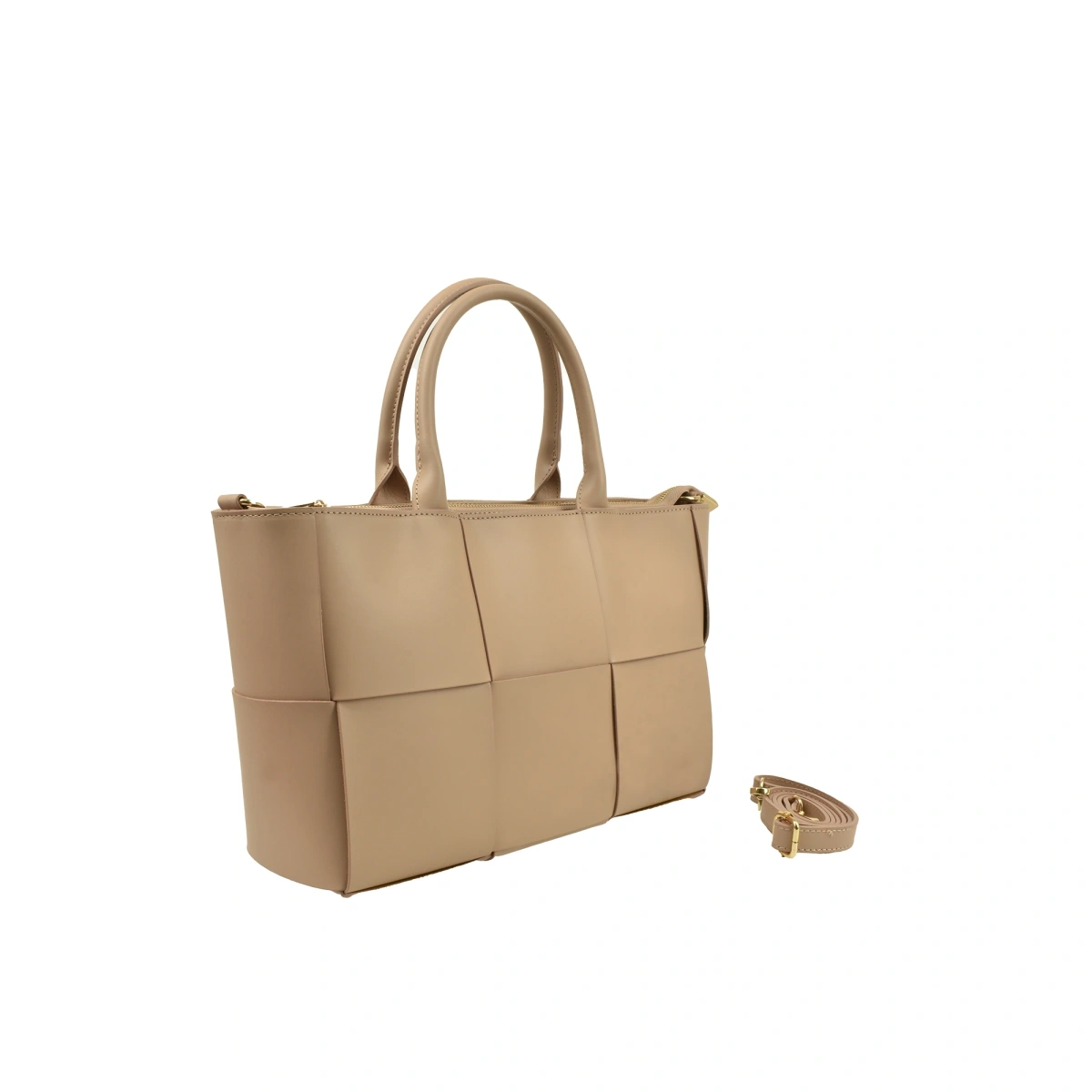 Geanta de mana din piele naturala Antonia Moretti AM1525, Roz prafuit, Nr. 2, Bagsy