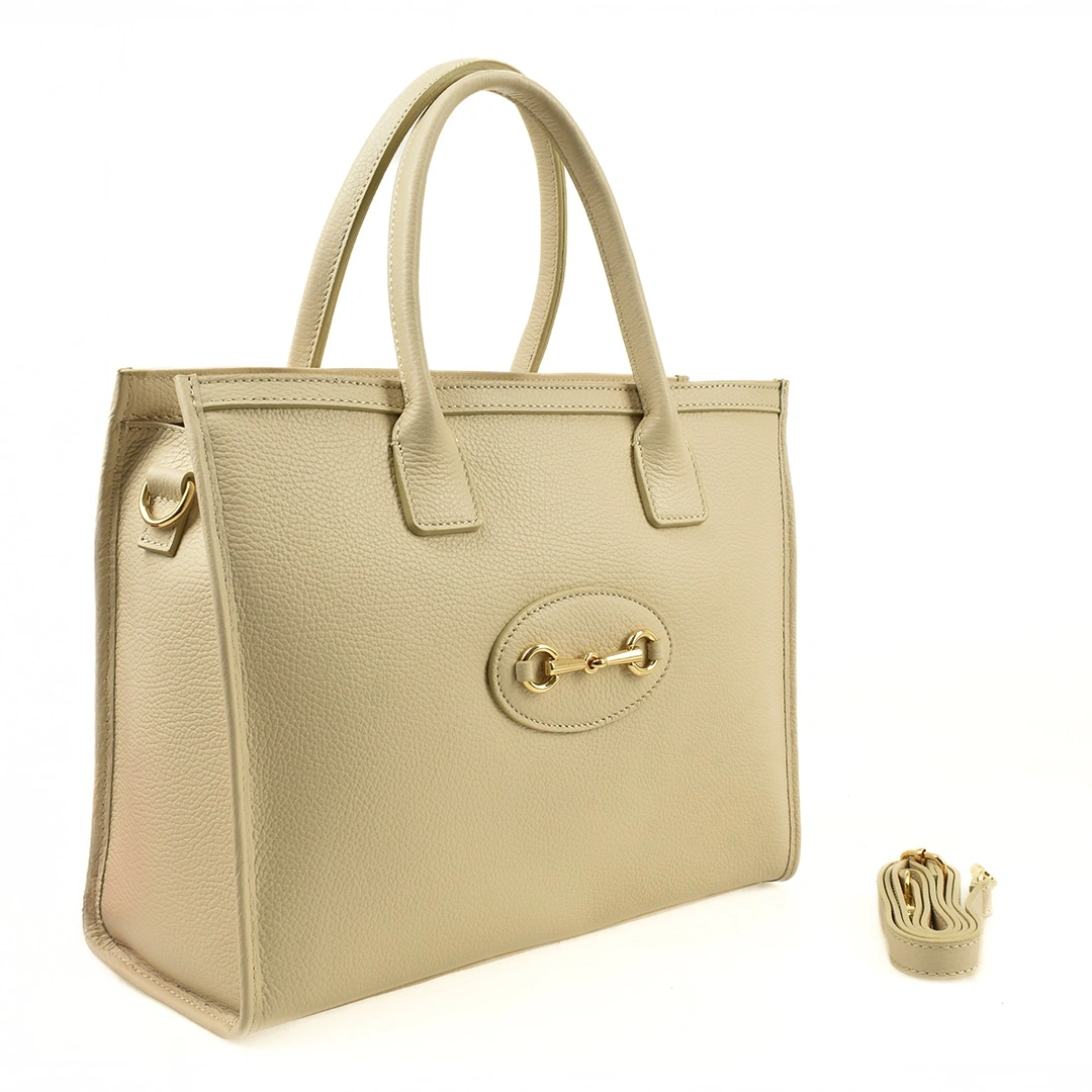 Geanta de mana din piele naturala Antonia Moretti AM1530, Bej, #2, Bagsy